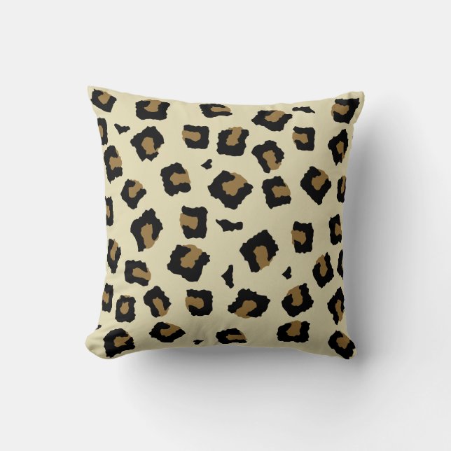 Sömlöst leopardmönster kudde (Framsida)