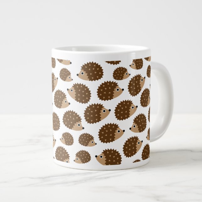 Sömlöst mönster av igelkottar (ver.6) jumbo mugg (Framsida höger)