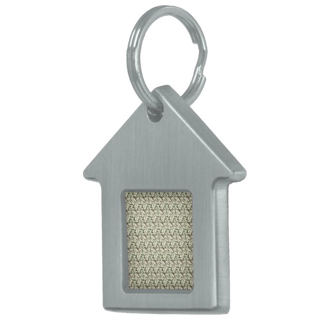 Sömlöst Mönster av Skogsblad Mörkt Botaniskt  ID-bricka Husdjur (Högra Framsidan)