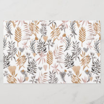 Sömlöst mönster av växter i boho-stil