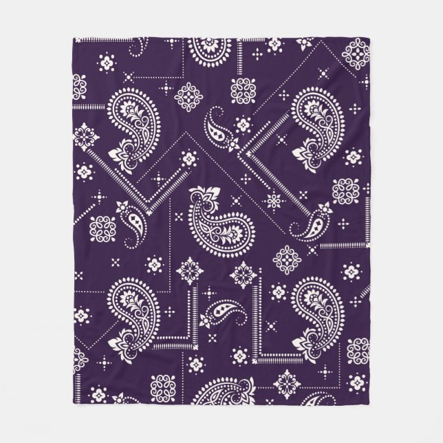 Sömlöst mönster baserat på apisley Bandana Fleecefilt (Framsidan)