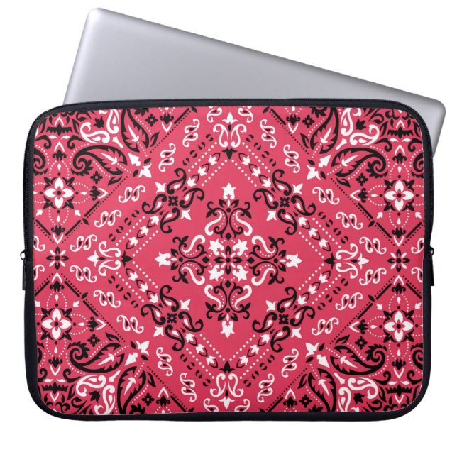 Sömlöst mönster baserat på apisley Bandana Laptop Fodral (Framsidan)
