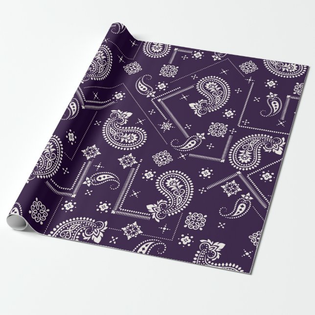 Sömlöst mönster baserat på apisley Bandana Presentpapper (Utrullad)
