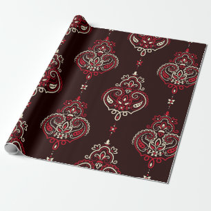 Sömlöst mönster baserat på apisley Bandana Presentpapper