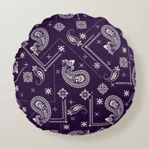 Sömlöst mönster baserat på apisley Bandana Rund Kudde