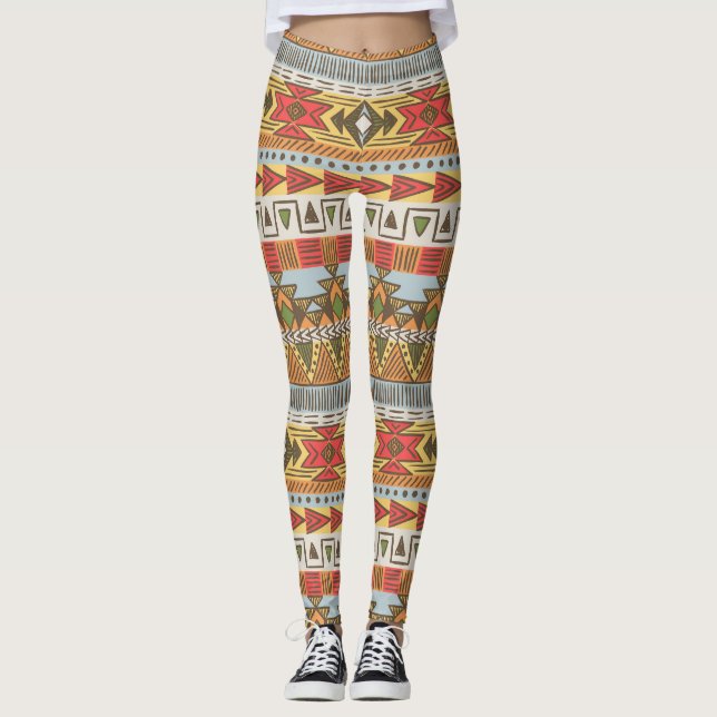 Sömlöst mönster, färglöst. leggings (Framsida)