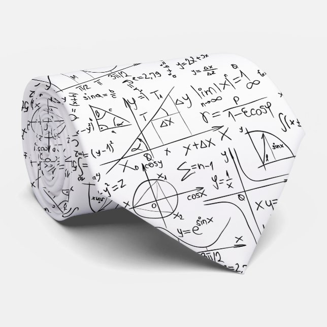 Sömlöst mönster för matematiska ekvationer slips (Rullad)