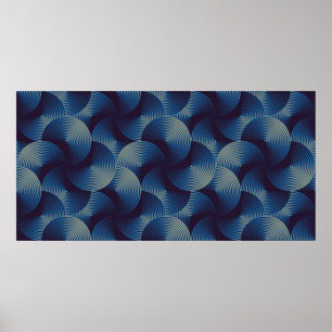 Sömlöst mönster i linjära metallcirklar poster