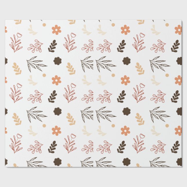 Sömlöst mönster i pastel färg med blommor presentpapper (Seam)