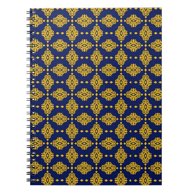 Sömlöst Mönster med Abstrakt Geometric Stil. Anteckningsbok (Framsidan)