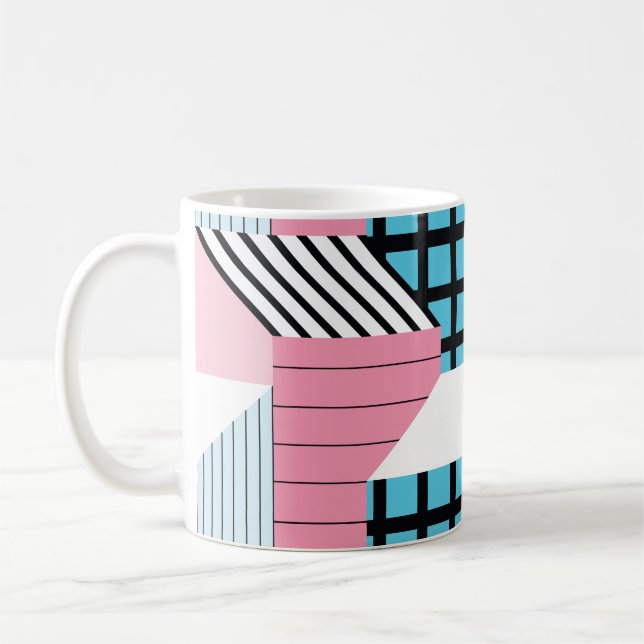 Sömlöst mönster med abstraktens geometriska former kaffemugg (Vänster)