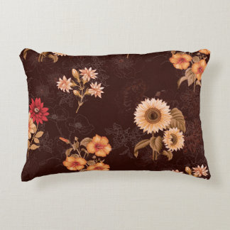sömlöst mönster med blomma på bakgrunden prydnadskudde