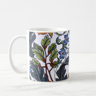Sömlöst mönster med blommor i konsten deco stil. M Kaffemugg