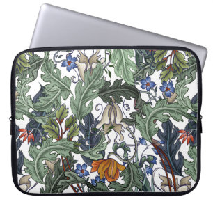 Sömlöst mönster med blommor i konsten deco stil. M Laptop Fodral