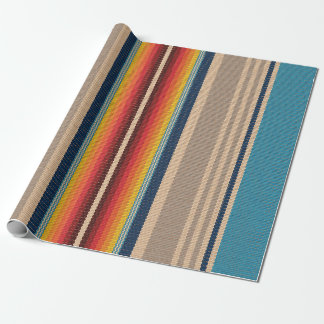 Sömlöst mönster med färgad serape rand presentpapper