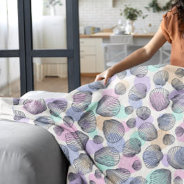 Sömlöst Mönster med färgat sjögränssnitt Fleecefilt