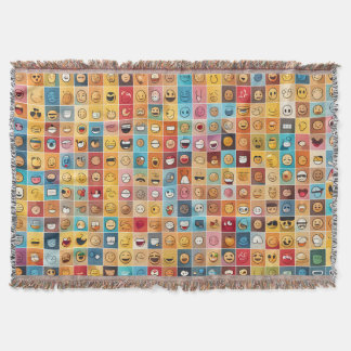 sömlöst mönster med ikoner filt