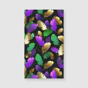Sömlöst mönster med Mardi Gras-fjädrar