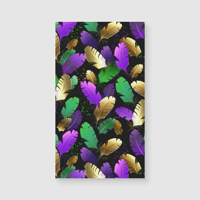 Sömlöst mönster med Mardi Gras-fjädrar (Framsida)