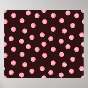 sömlöst mönster med rosa av vattenfärger. Boh Poster