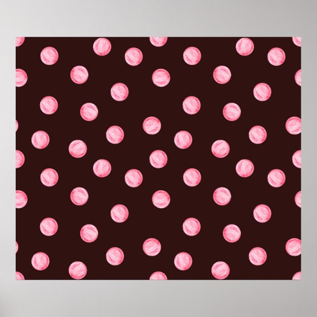 sömlöst mönster med rosa av vattenfärger. Boh Poster (Framsidan)