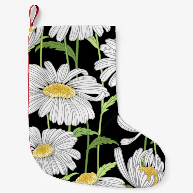 sömlöst mönster med sommarblommor liten julstrumpa (Framsidan)