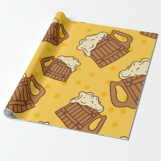 Sömlöst Mönster med träskskum Beer Mugsölp, p Presentpapper