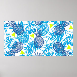 Sömlöst mönster med tropiskt motiv poster