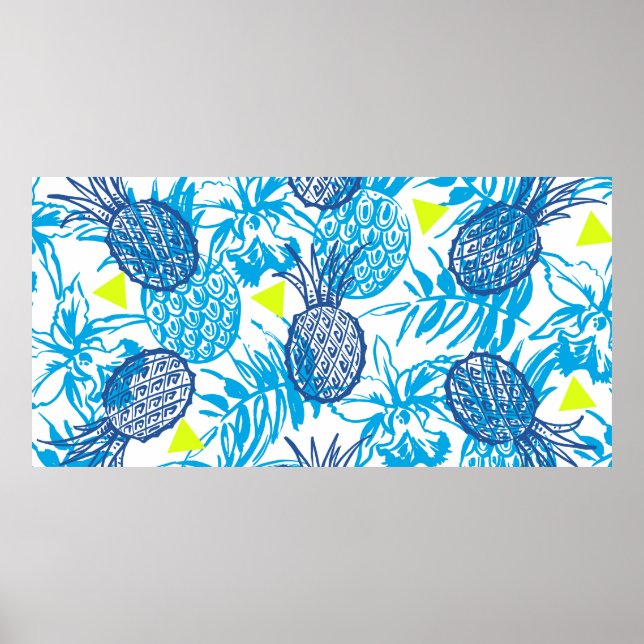 Sömlöst mönster med tropiskt motiv poster (Framsidan)