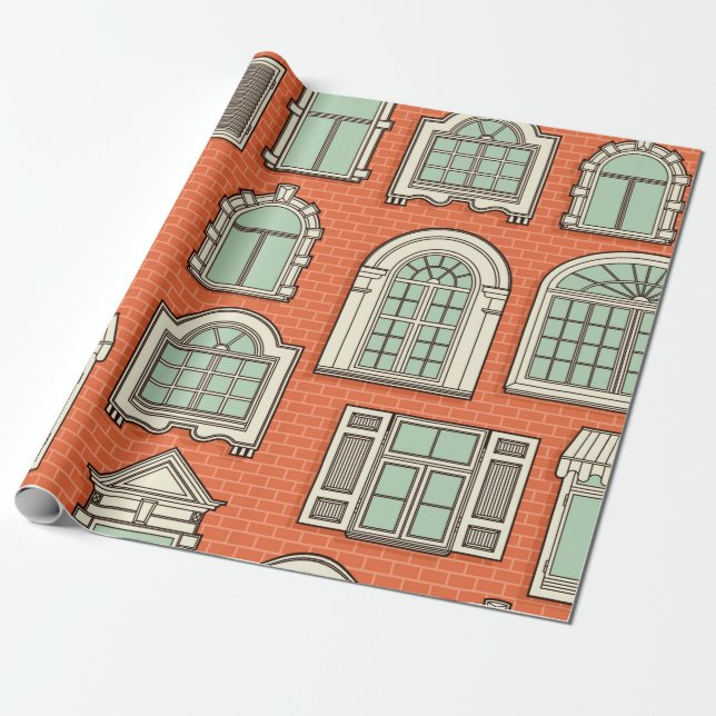 Sömlöst mönster med vintage.  presentpapper (Utrullad)
