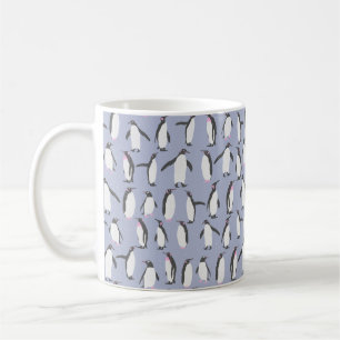 Sömlöst mönster med vinterpingviner + dina idéer kaffemugg