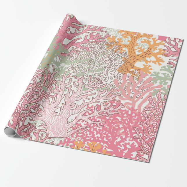 Sömlöst mönster under vatten med vackert undervatt presentpapper (Utrullad)