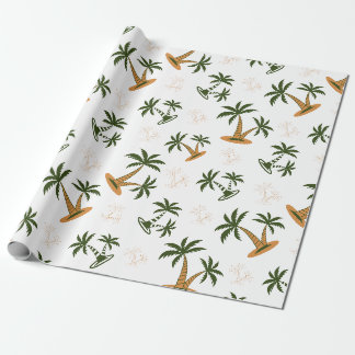 Sömlöst palmtre-mönster presentpapper