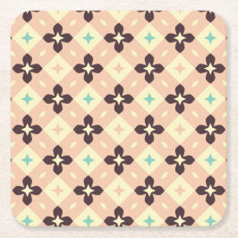 Sömlöst retro-mönster med rundade fyrkanter fyrkan underlägg papper kvadrat