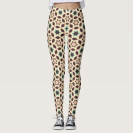 Sömlöst retro-mönster med rundade fyrkanter leggin leggings