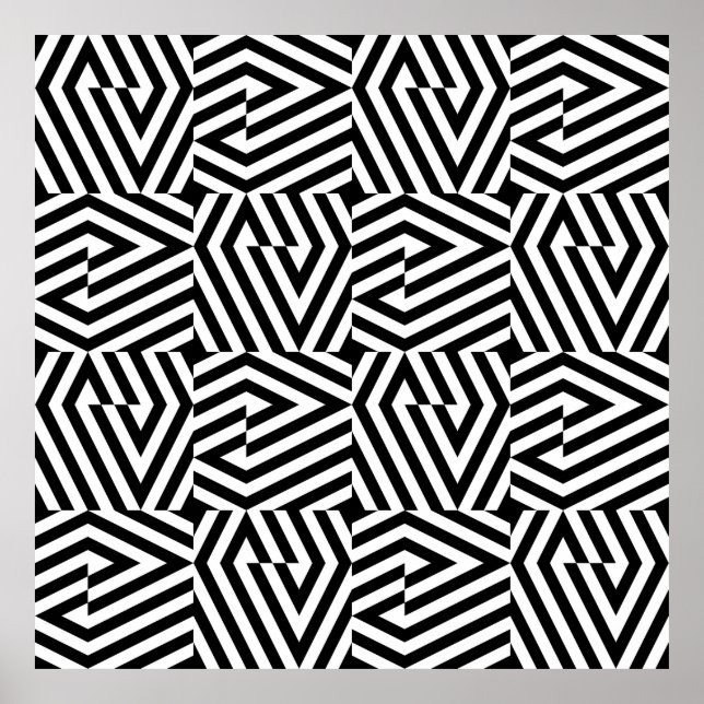 Sömlöst struktur med ogenomskinlig svart bandsgeom poster (Framsidan)