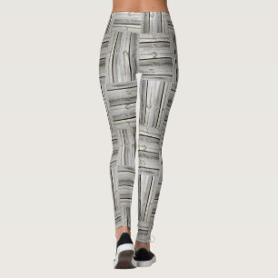 Sömlöst trä mönster leggings