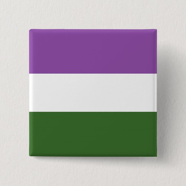 Sömlöst upprepande genderqueer Pride Flagga Mönste Knapp (Framsida)