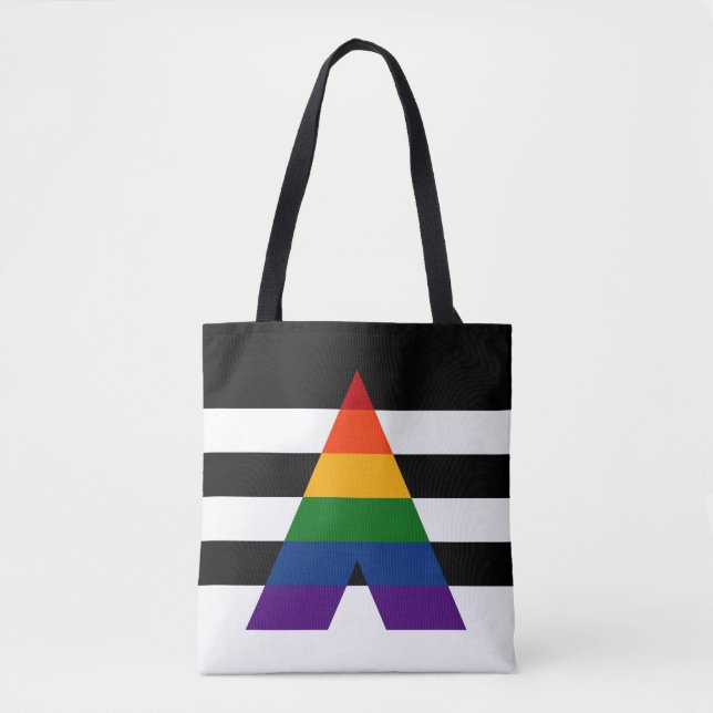 Sömlöst upprepat HBT Ally-Pride Flagga Mönster Tygkasse (Framsida)