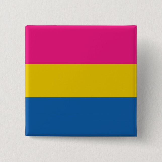 Sömlöst upprepat Pansexual Pride Flagga Mönster Knapp (Framsida)