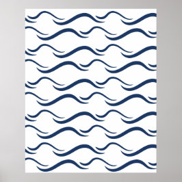 Sömlöst vågmönster poster