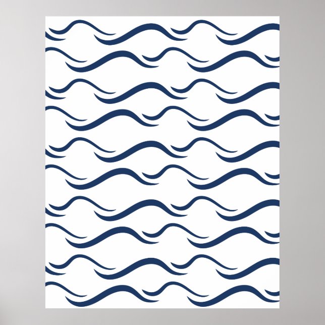 Sömlöst vågmönster  poster (Framsidan)