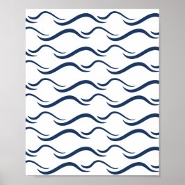 Sömlöst vågmönster poster