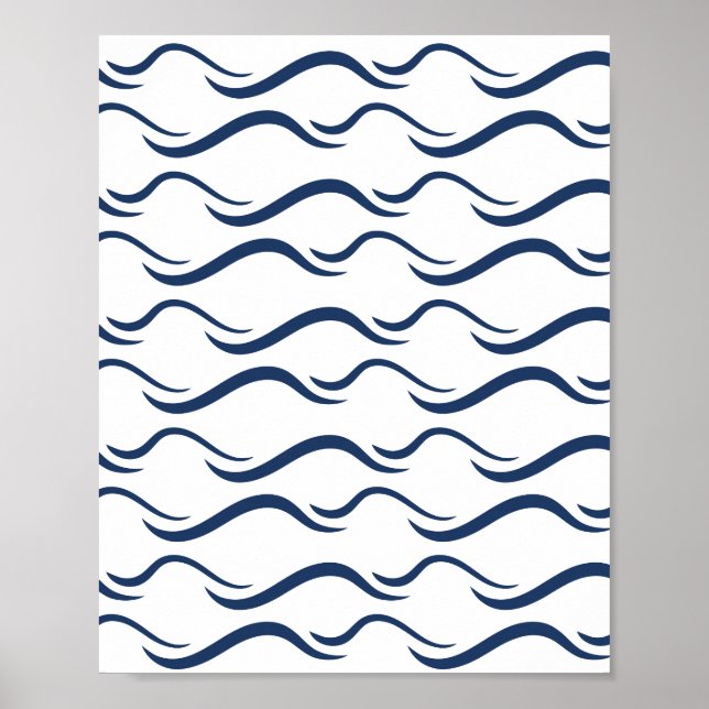 Sömlöst vågmönster  poster (Framsidan)