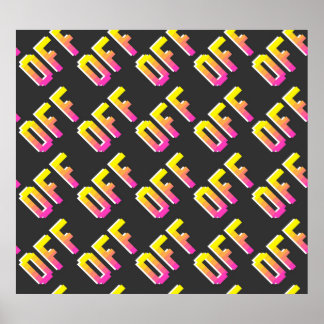 Sömlöst vintage-pixel av tecken mönster. Kontur  Poster