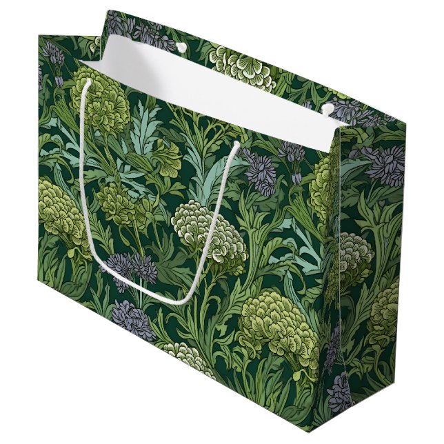 Sömlöst William Morris-inspirerat blommönster (Framsidan Vinklad)