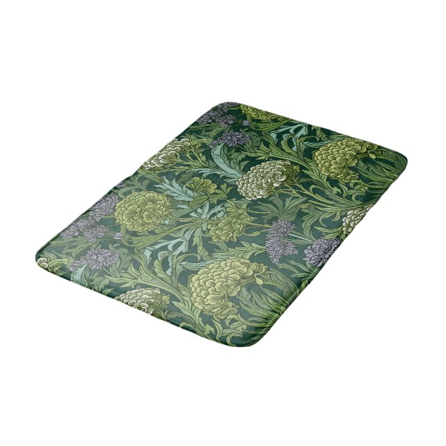 Sömlöst William Morris-inspirerat blommönster Badrumsmatta (Vinklad)