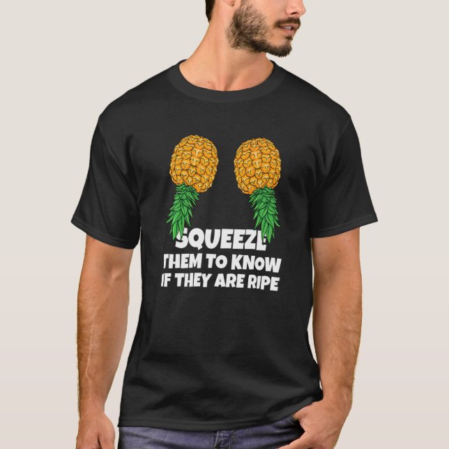 Sömma söta, mogna ananas upp och ned t shirt (Framsida)