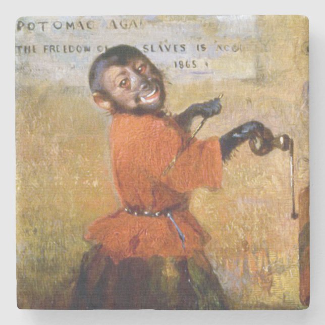 Sömmande apa stenunderlägg (Framsidan)