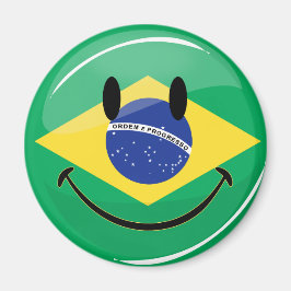 Sömmande brasiliansk Flagga Magnet